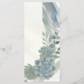 Menu de mariage au eucalyptus gris bleu (Dos)