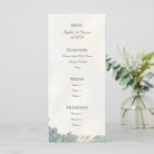 Menu de mariage au eucalyptus gris bleu (Debout devant)
