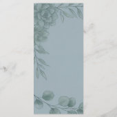Menu de mariage au eucalyptus gris bleu (Dos)