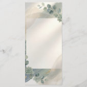 Menu de mariage au eucalyptus gris bleu (Dos)