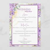 Menu de mariage au lilas violet (Devant)