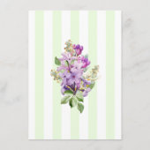 Menu de mariage au lilas violet (Dos)