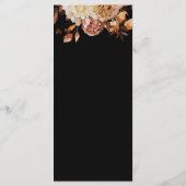 Menu de mariage automnal noir (Dos)