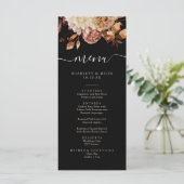 Menu de mariage automnal noir (Debout devant)