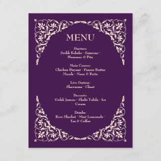 Menu de mariage aux accents de Champagne Plum Maje