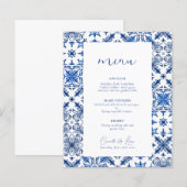 Menu de mariage aux agrumes de la Méditerranée ble (Devant / Derrière)