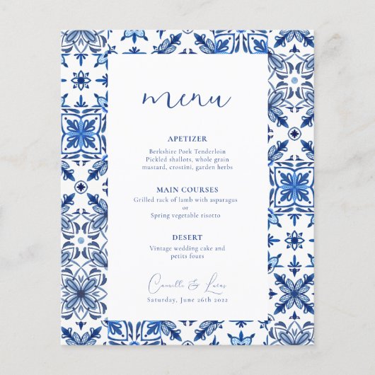 Menu de mariage aux agrumes de la Méditerranée ble (Devant)