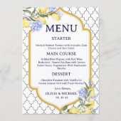 Menu de mariage aux citrons marocains (Devant)