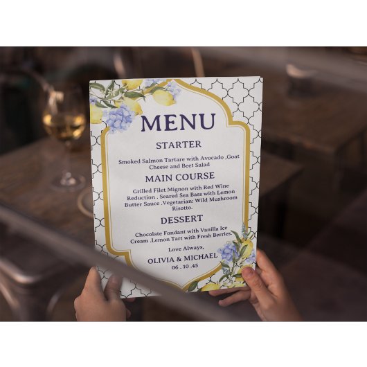 Menu de mariage aux citrons marocains