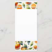 Menu de mariage aux feuilles d'orange agrumes à l' (Dos)
