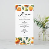 Menu de mariage aux feuilles d'orange agrumes à l' (Debout devant)