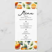 Menu de mariage aux feuilles d'orange agrumes à l' (Devant)