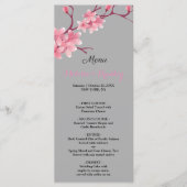 Menu de mariage aux fleurs de cerisier (Devant)