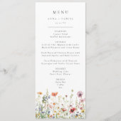 Menu de mariage aux fleurs sauvages (Devant)