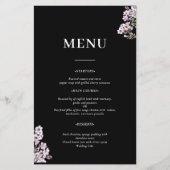 Menu de mariage aux fleurs sauvages (Devant)