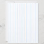 Menu de mariage aux rayures vert sauge et bleu mod (Dos)