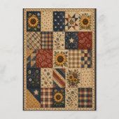 Menu de mariage aux tournesols Rustic Chic America (Dos)