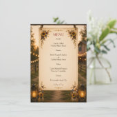 Menu de mariage aux tournesols Rustic Chic America (Debout devant)