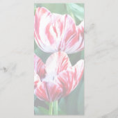 Menu de mariage aux tulipes rouges et blanches élé (Dos)