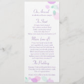 Menu de mariage avec des pétales de fleurs moderne (Dos)