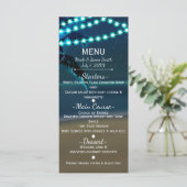 Menu de mariage avec guirlande lumineuse de la pla (Debout devant)