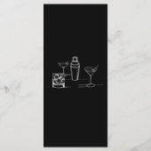 Menu de mariage Bar ouvert Cocktails Minimal Moder (Dos)