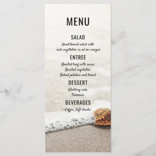 Menu de mariage Beach Waves