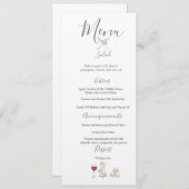 Menu de mariage Benvenuti Italia (Devant / Derrière)