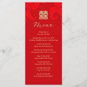 Menu de mariage bilingue vietnamien anglais (Devant)