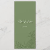 Menu de Mariage bilingue vietnamien Ranunculus (Dos)