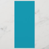 Menu de mariage bleu aqua tourbillon élégant (Dos)
