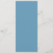 Menu de mariage bleu denim Elegant Swirl (Dos)