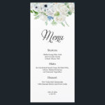 Menu de Mariage bleu ivoire Dusty<br><div class="desc">Cet élégant menu de Mariages floraux d'ivoire bleu Dusty est la façon idéale d'ajouter une touche de romantisme à votre journée spéciale. Avec un beau design floral bleu et ivoire poussiéreux, ce menu ne manquera pas de compléter n'importe quel thème mariage. Chaque menu est soigneusement conçu pour présenter vos plats...</div>