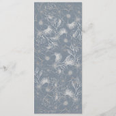 Menu de mariage bleu poussiéreux (Dos)