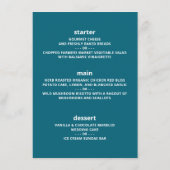 Menu de mariage Blue Sea Beach (Dos)
