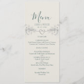 Menu de mariage bohème à fleurs sauvages (Devant)