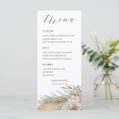 Menu de mariage bohème à herbe de Pampas (Debout devant)