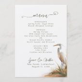 Menu de mariage bohème côtier avec aigrette (Devant)