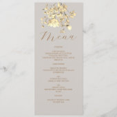Menu de mariage bohème de fleurs sauvages d'automn (Devant)