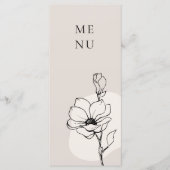 Menu de mariage bohème floral moderne (Devant)