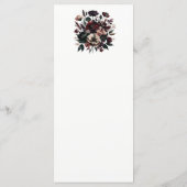 Menu de mariage bohème Florales de jardin rustique (Dos)