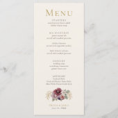 Menu de mariage botanique à la prune et à l'olive (Devant)