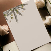 Menu de mariage botanique beige bohème