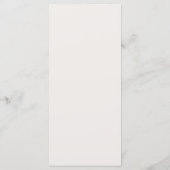 Menu de mariage botanique beige neutre moderne (Dos)