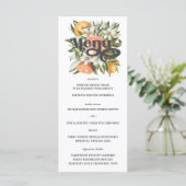 Menu de mariage botanique boho de verger de citron (Debout devant)