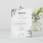 Menu de mariage botanique – Illustration élégante (Debout devant)