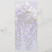 Menu de mariage Bouquet de Glycine (Dos)