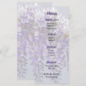 Menu de mariage Bouquet de Glycine (Devant / Derrière)
