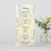 Menu de mariage Brin de Forsythia (Debout devant)