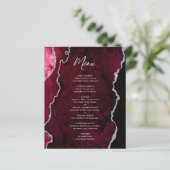 Menu de mariage Budget Bourgogne Agate Argent (Debout devant)